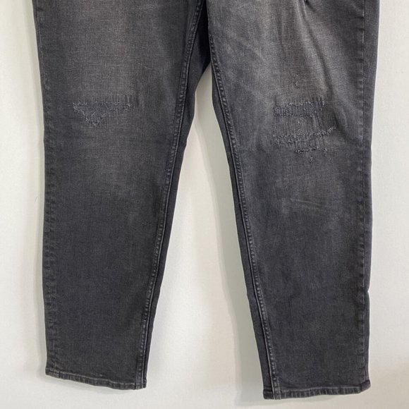 Old Navy Jeans Men's 38x32 Black Athletic Taper Stretch Distressed Denim NEW - Picture 2 of 10